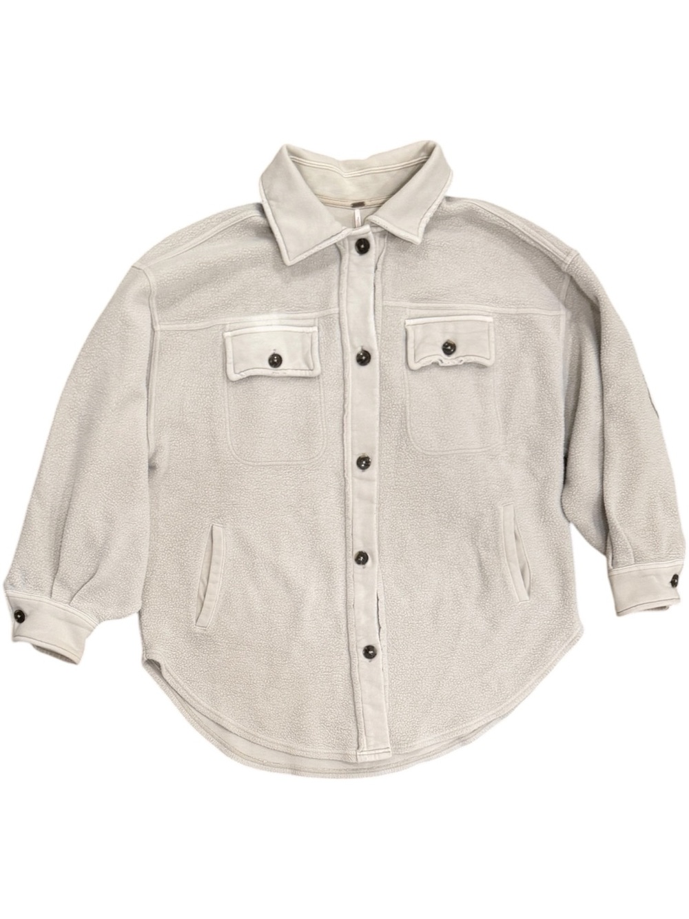 Free People Ruby Shacket In Stone - Picture 2 of 8